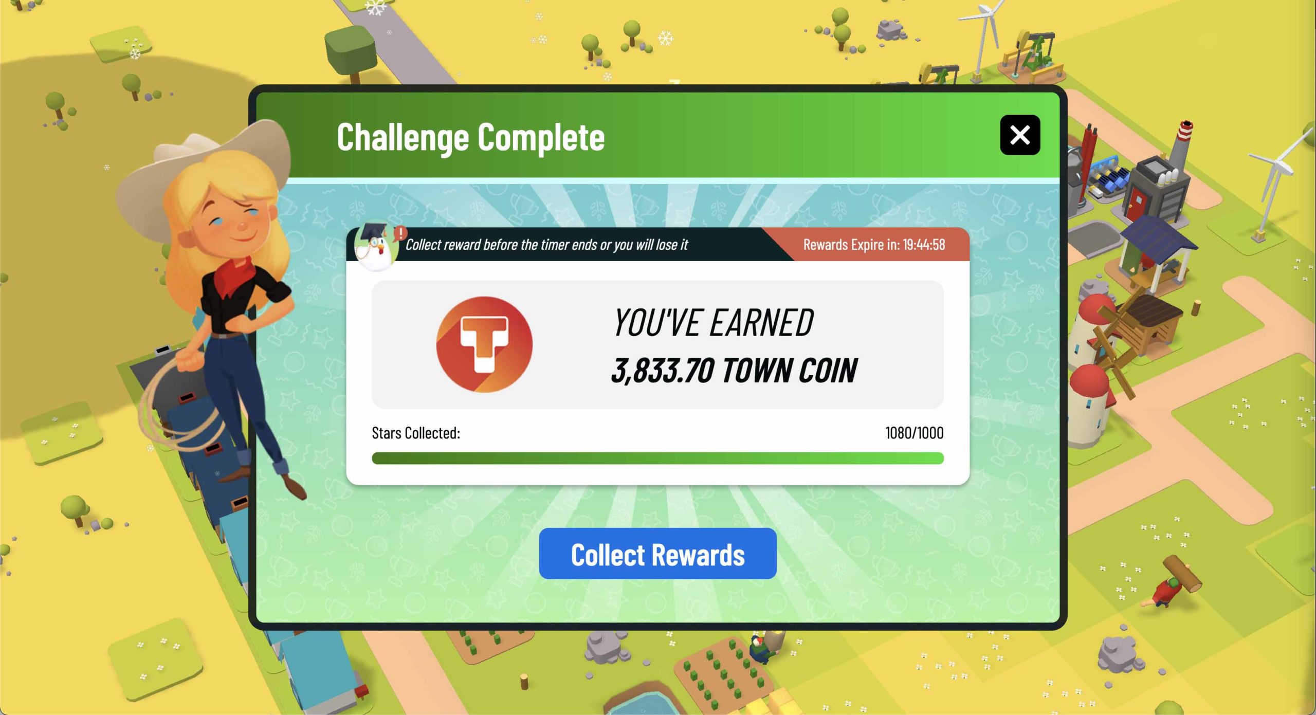 earn massive rewards from town star