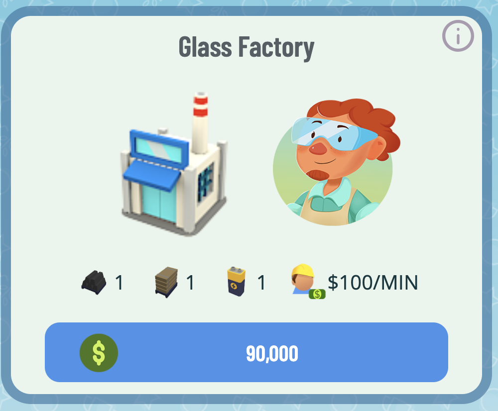 glass factory in town star