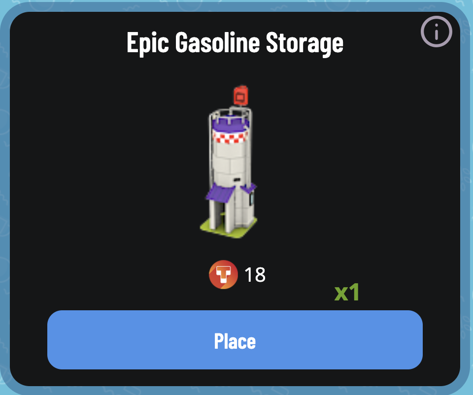 Epic Gasoline Storage Town Star NFT
