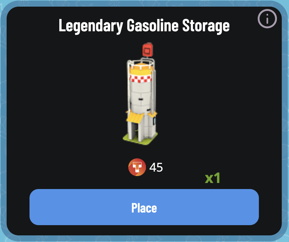 Legendary Gasoline Storage Town Star NFT