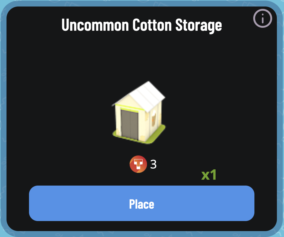 Uncommon Cotton Storage Town Star NFT