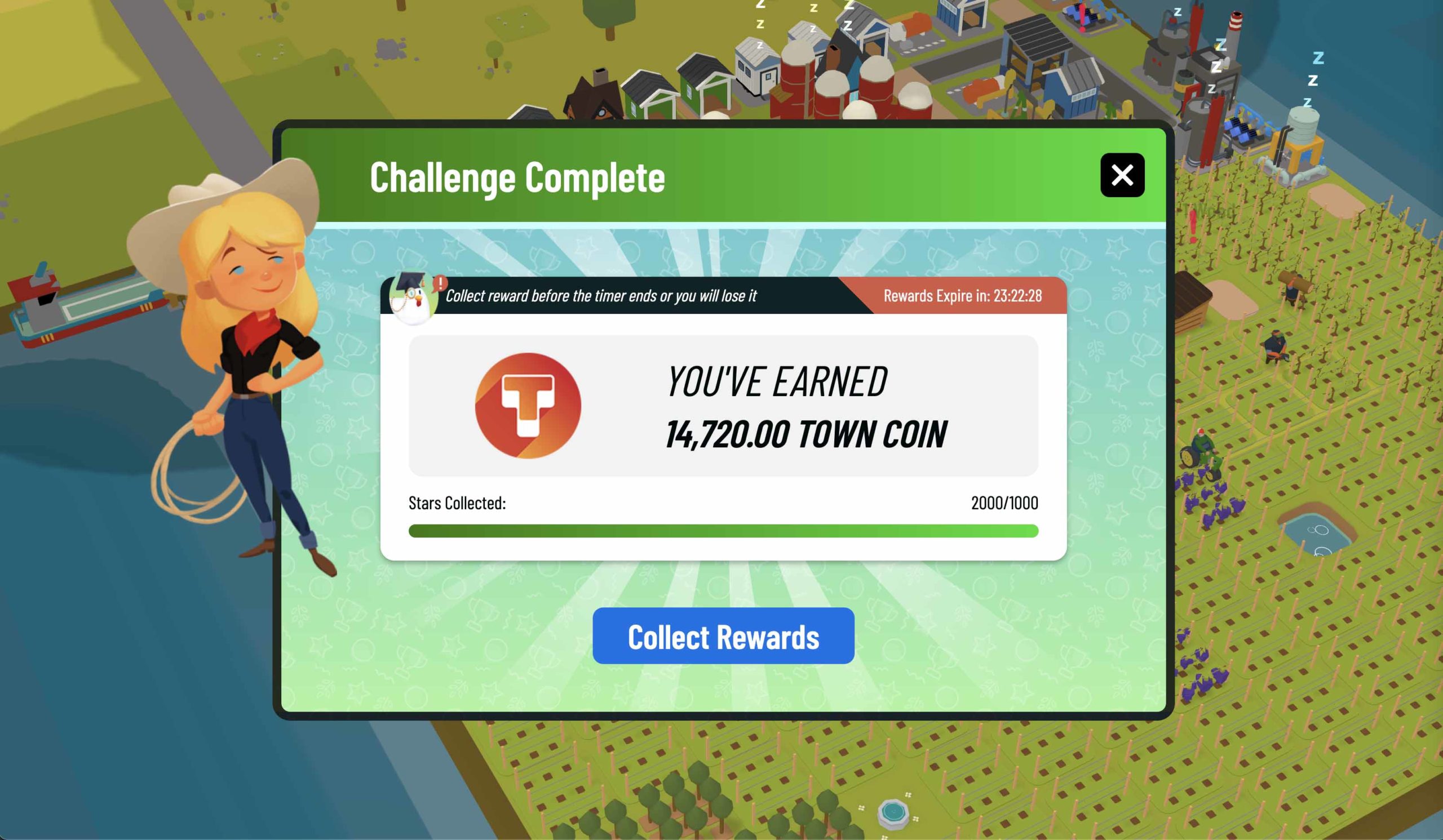 earn huge TOWN playing town star
